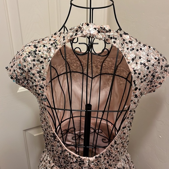 Like New Kate Spade Pink Sequin Sparkle Party Holiday Dress Pockets S 4 - Picture 6 of 10